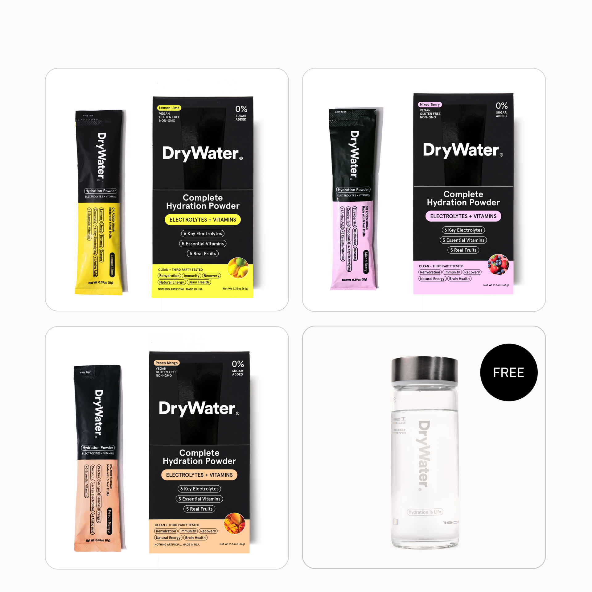 Complete Kit: 36 Variety Pack + Glass Shaker