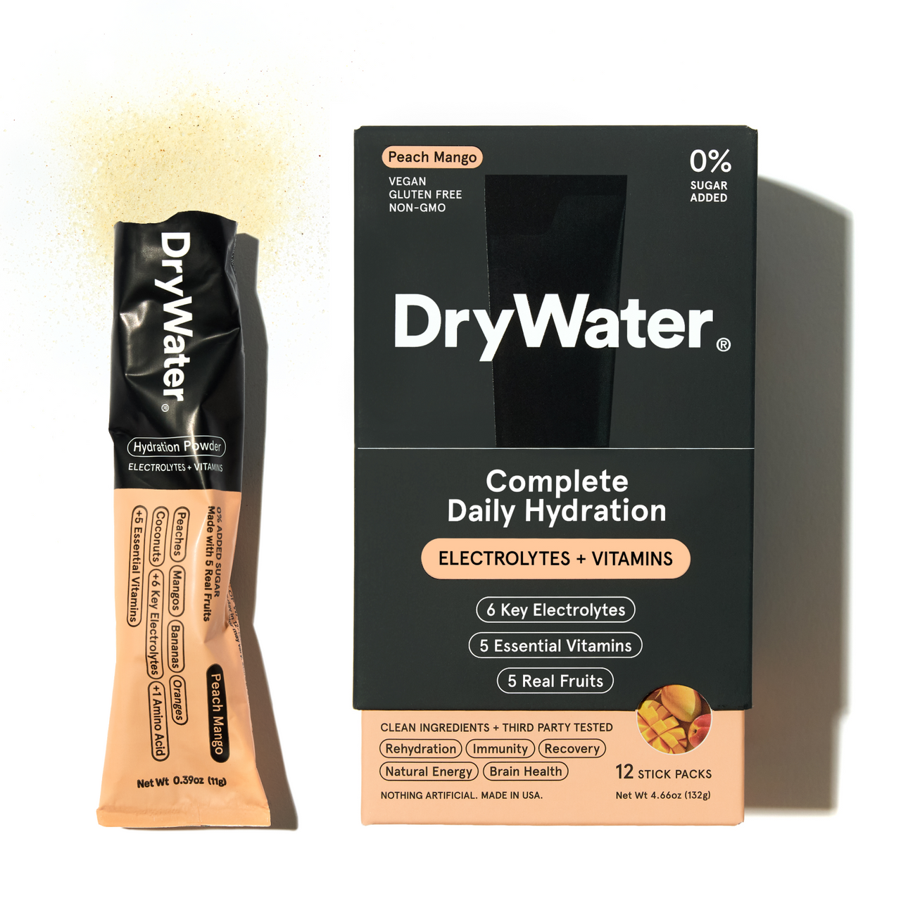 DryWater Peach Mango (12 Sticks)